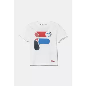 Fila tricou de bumbac pentru copii LONJA culoarea alb, cu imprimeu, FAK0410 imagine