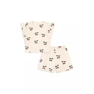 Konges Sløjd set de bumbac pentru copii LIN FRILL SET GOTS culoarea bej, KS102594 imagine