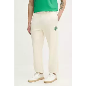 Lacoste pantaloni de trening barbati, culoarea bej, cu imprimeu, XH9777 imagine