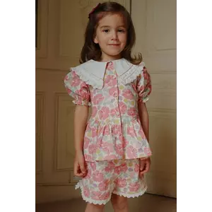 Konges Sløjd pantaloni scurți din bumbac pentru copii COEUR SHORTS GOTS culoarea roz, modelator, KS102851 imagine