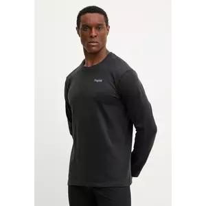 Haglöfs longsleeve barbati, culoarea negru, neted, 607660 imagine