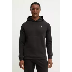Puma bluza barbati, culoarea negru, cu glugă, neted, 684600 imagine