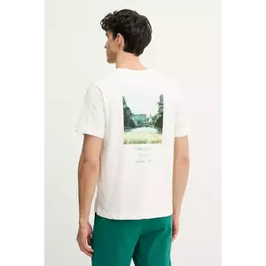 Pepe Jeans tricou din bumbac PETTE barbati, culoarea alb, cu imprimeu, PM509799 imagine