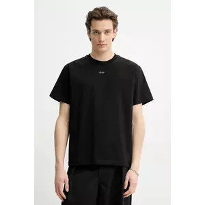 Heliot Emil tricou barbati, culoarea negru, neted, SS25_M_09_114_BLK01_CO imagine