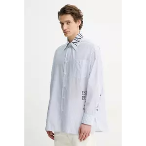 MM6 Maison Margiela cămașă din bumbac bărbați, culoarea alb, cu guler clasic, relaxed, SH0DT0014.M35251 imagine