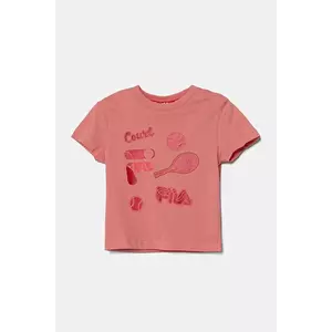 Fila tricou de bumbac pentru copii LOPAR culoarea portocaliu, cu imprimeu, FAK0408 imagine