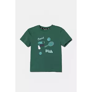 Fila tricou de bumbac pentru copii LOPAR culoarea verde, cu imprimeu, FAK0408 imagine