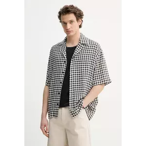 Won Hundred camasa barbati, culoarea negru, relaxed, 3551-14274 imagine