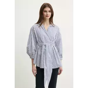 Weekend Max Mara camasa din amestec de matase femei, culoarea violet, cu guler clasic, relaxed, 2515111142600 imagine