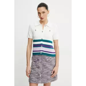 Morgan cardigan din bumbac MICHALI femei, culoarea alb, MICHALI imagine