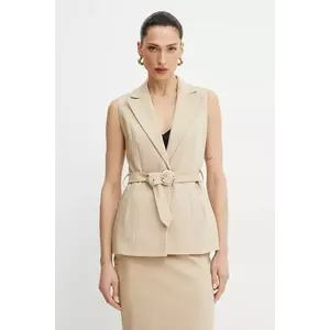 Morgan vesta VROSSO.F culoarea bej, un singur rand de nasturi, VROSSO.F imagine