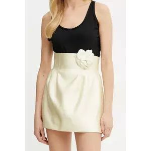 Elisabetta Franchi fusta culoarea galben, mini, creion, GOT8251E2 imagine