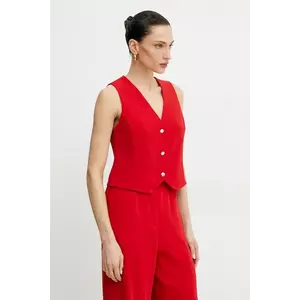 Morgan vesta CFLO culoarea rosu, un singur rand de nasturi, CFLO imagine