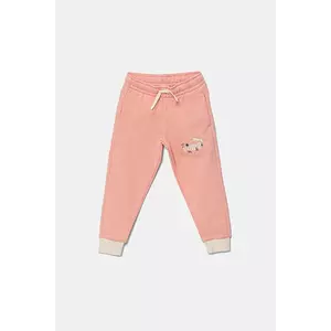 Puma pantaloni de trening SANDY ADVENTURES Sweatpants TR culoarea portocaliu, cu imprimeu, 685159 imagine