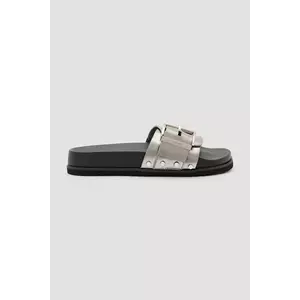 AllSaints papuci Ellie Stud Slider femei, culoarea argintiu, W039FC imagine