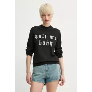 ZADIG&VOLTAIRE pulover de lana femei, culoarea negru, light, KWSW02785 imagine