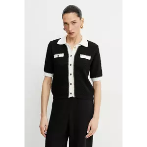 Morgan cardigan MNESSY femei, culoarea negru, MNESSY imagine