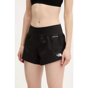 The North Face pantaloni scurti sport Sunriser femei, culoarea negru, neted, medium waist, NF0A8BC0JK31 imagine