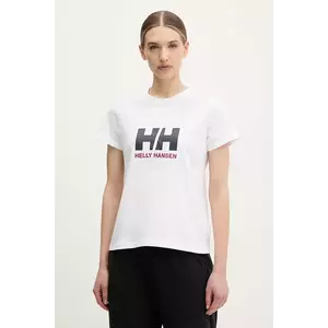 Helly Hansen tricou din bumbac HH LOGO femei, culoarea alb, 54593 imagine