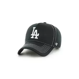 47 brand șapcă de baseball din bumbac MLB Los Angeles Dodgers culoarea negru, neted, B-CONDT12GWS-BK imagine