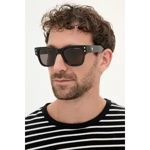 Montblanc ochelari de soare barbati, culoarea negru, MB0381S imagine