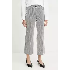 Marella pantaloni Emme by Marella femei, culoarea alb, drept, medium waist, 2515131101200 imagine