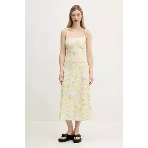 Hollister Co. rochie din in culoarea alb, midi, dreaptă, KI359-5266 imagine