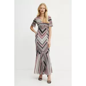 Missoni rochie culoarea bej, maxi, evazată, DS25SG1J.BR00ZV imagine