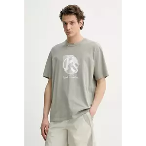 PS Paul Smith tricou din bumbac barbati, culoarea gri, cu imprimeu, M2R.204Z.PP4817 imagine