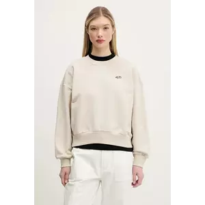 Vans hanorac de bumbac femei, culoarea bej, cu imprimeu, VN000P5X2N11 imagine