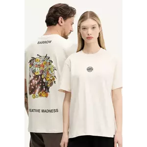 Barrow tricou din bumbac culoarea bej, cu imprimeu, S5BWUATH157 imagine