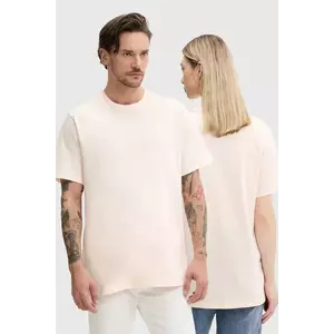 Converse tricou din bumbac culoarea bej, cu imprimeu, 10023876-A47 imagine