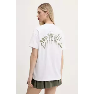 Vans tricou din bumbac femei, culoarea alb, VN000MCNWHT1 imagine