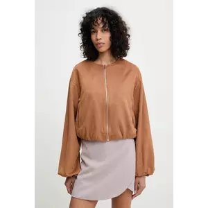 Answear Lab geaca culoarea maro, de tranzitie, oversize imagine