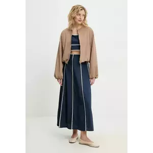 Answear Lab geaca culoarea maro, de tranzitie, oversize imagine