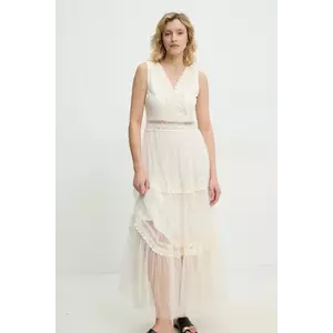 Answear Lab rochie culoarea bej, maxi, evazată imagine