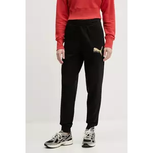 Puma pantaloni de trening culoarea negru, cu imprimeu, 684999 imagine