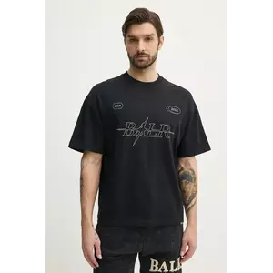 BALR. tricou din bumbac barbati, culoarea negru, cu imprimeu, B1112.1299 imagine
