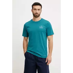 Columbia tricou sport Tunnel Valley culoarea verde, neted, 2119563 imagine