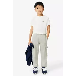 Lacoste pantaloni de trening pentru copii culoarea gri, neted, XJ7345 imagine