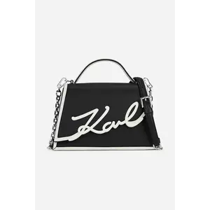 Karl Lagerfeld poseta de piele K/SIGNATURE culoarea negru, A1W30224 imagine