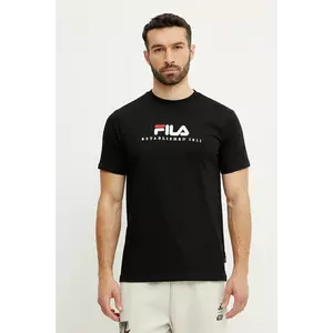 Fila tricou din bumbac Brill barbati, culoarea negru, cu imprimeu, FAU0200 imagine