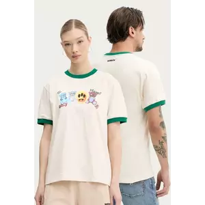 Barrow tricou din bumbac culoarea bej, cu imprimeu, S5BWUATH051 imagine