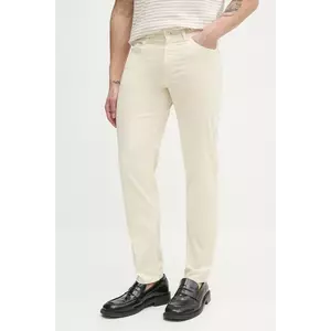 BOSS pantaloni barbati, culoarea bej, drept, 50538370 imagine