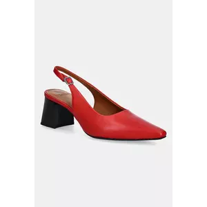 Vagabond Shoemakers pantofi de piele ALTEA culoarea rosu, cu toc drept, cu toc deschis, 5740-401-48 imagine