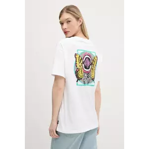 Vans tricou din bumbac femei, culoarea alb, VN000NXCWHT1 imagine