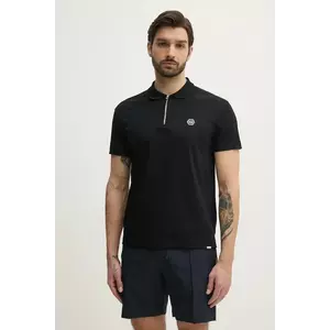 BALR. polo de bumbac barbati, culoarea negru, neted, B1122.1040 imagine