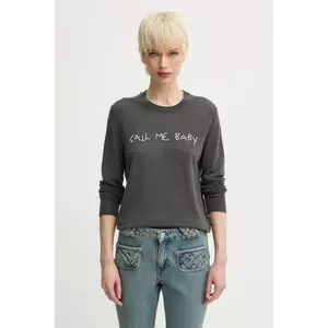 ZADIG&VOLTAIRE pulover de casmir femei, culoarea gri, light, KWSW02705 imagine