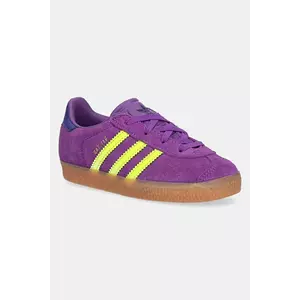adidas Originals sneakers pentru copii GAZELLE culoarea violet, JP7136 imagine