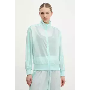 adidas Originals bluza Adicolor femei, culoarea turcoaz, neted, JN6128 imagine